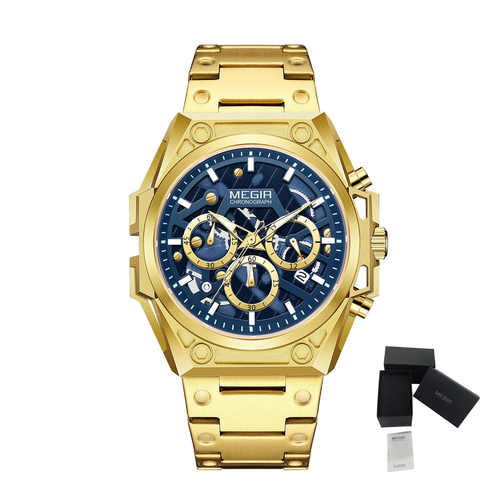 MEGIR Men's Watches Waterproof Sports Wristwatches Quartz Military Chronograph Luminous Male Clock Calendar Relogio Masculino 4220-26