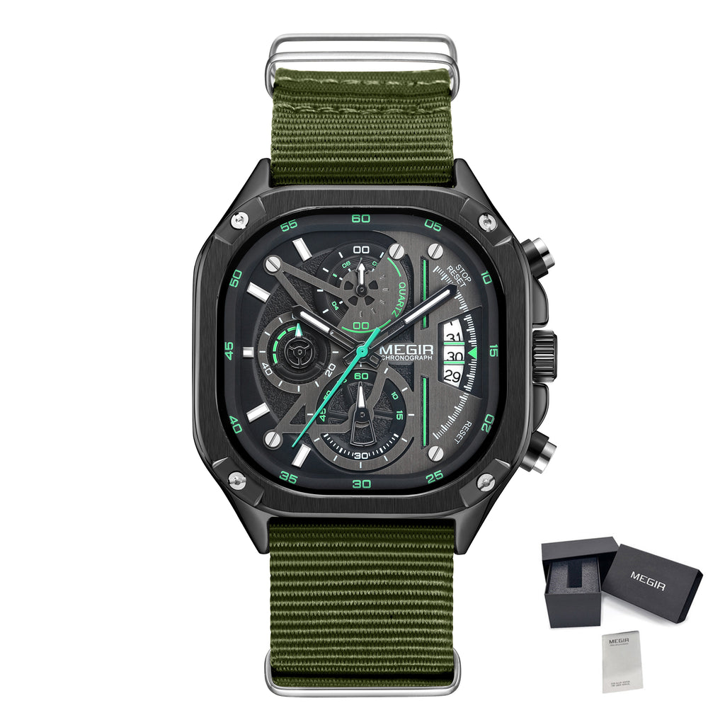 MEGIR Sports Military Watches for Men Luxury Business Casual Wristwatches Waterproof Date Clock Chronograph Reloj Hombre 2217-22