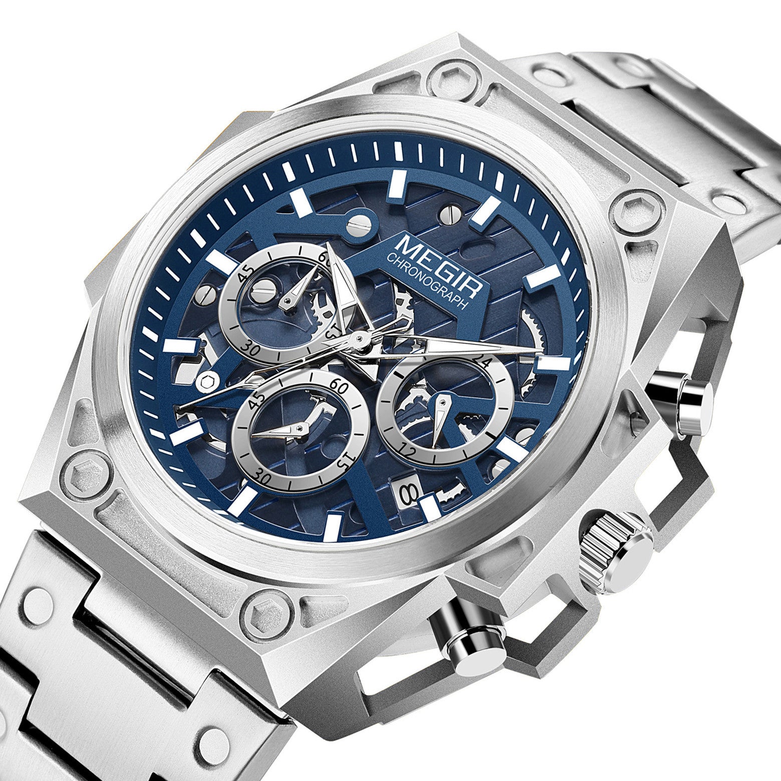MEGIR Men's Watches Waterproof Sports Wristwatches Quartz Military Chronograph Luminous Male Clock Calendar Relogio Masculino 4220-11