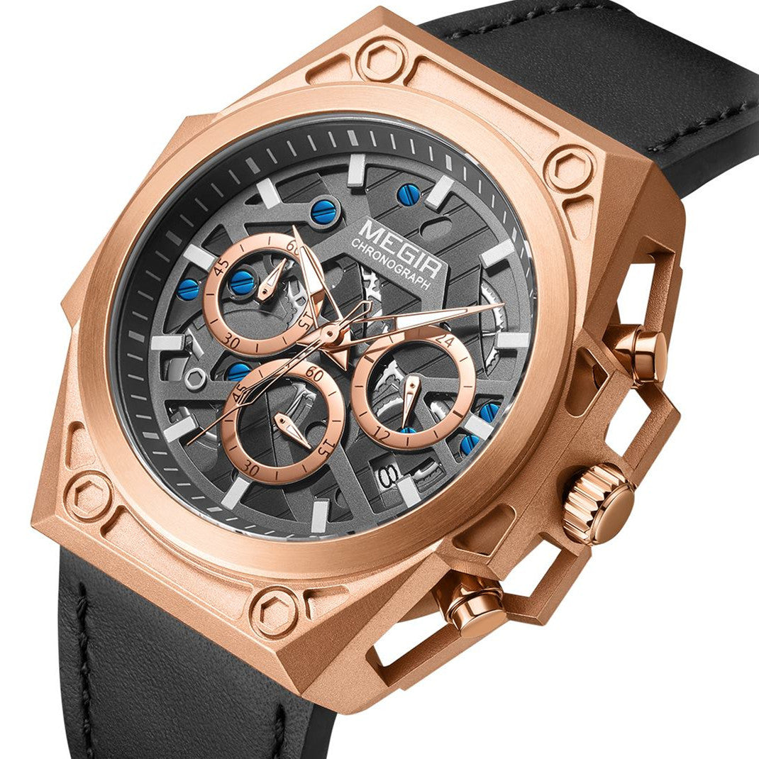 MEGIR Men's Watches Waterproof Sports Wristwatches Quartz Military Chronograph Luminous Male Clock Calendar Relogio Masculino 4220-15