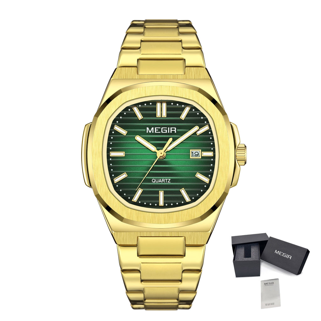 MEGIR Luxury Brand Men Business Watches Waterproof Male Clock Stainless Steel Luminous Quartz Sports Wristwatch Montre Femme 1084-17