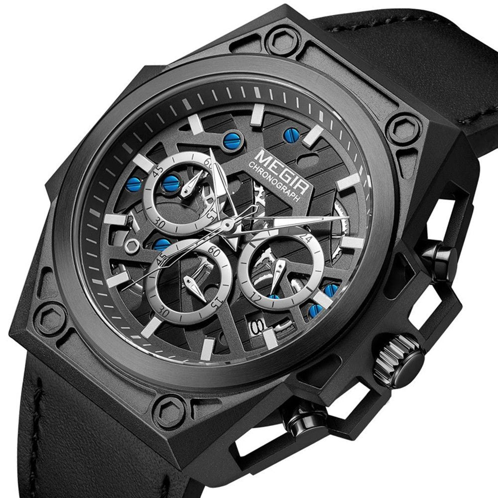 MEGIR Men's Watches Waterproof Sports Wristwatches Quartz Military Chronograph Luminous Male Clock Calendar Relogio Masculino 4220-16