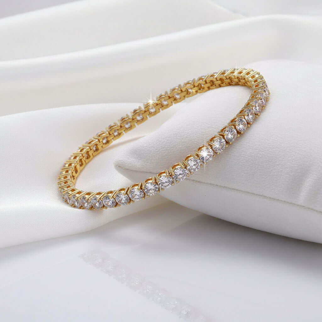 Zircão Iced Bracelet — Gold & Platinum