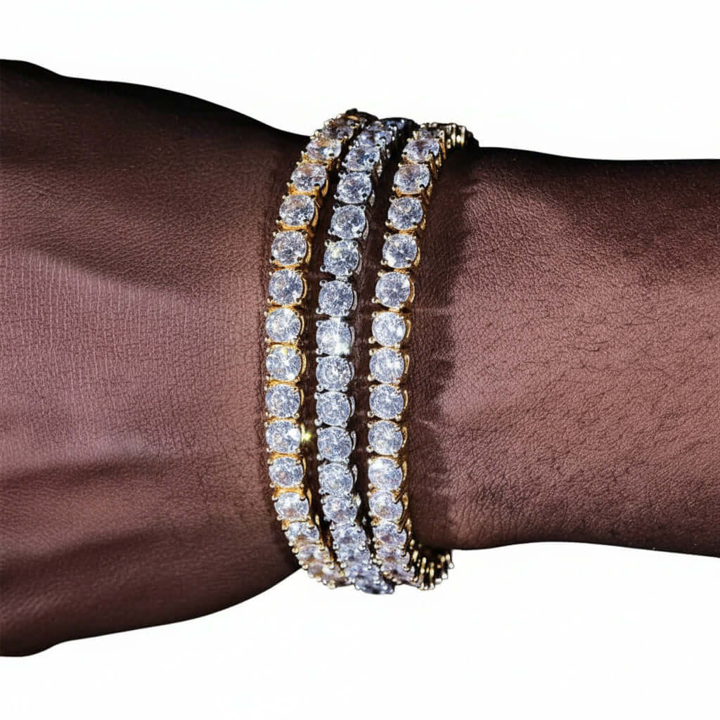 Zircão Iced Bracelet — Gold & Platinum