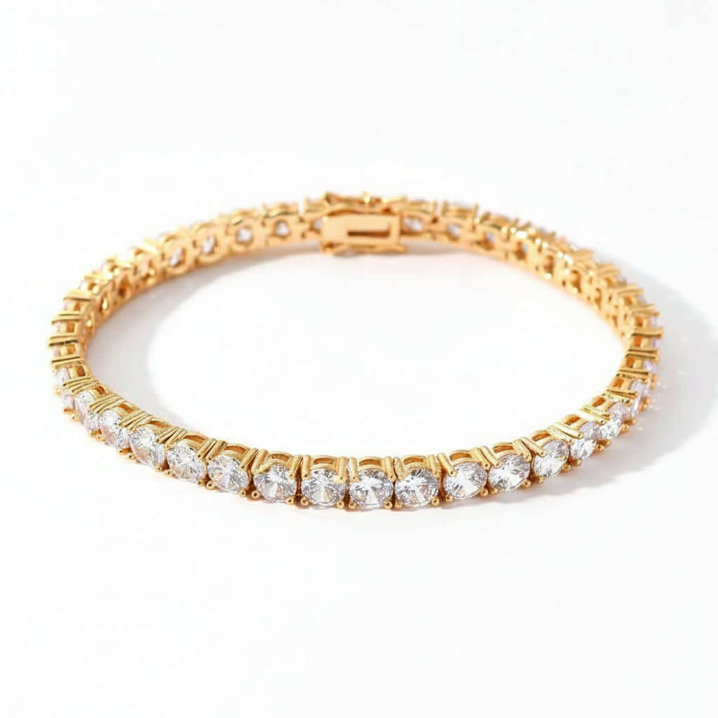 Zircão Iced Bracelet — Gold & Platinum