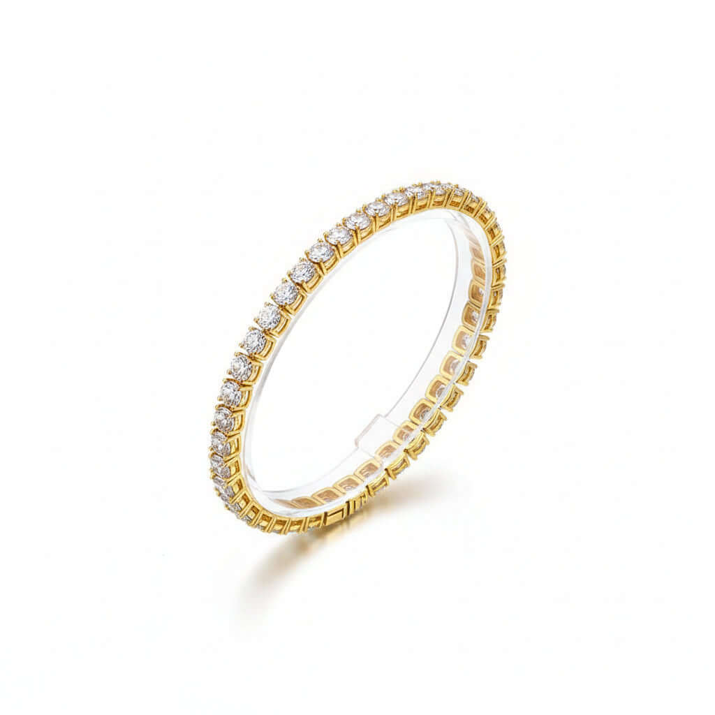 Zircão Iced Bracelet — Gold & Platinum